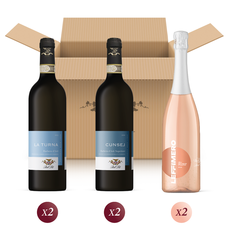 Elisir Perla - confezione mista da 6 bottiglie di vini del Piemonte - Bel Sit Winery
